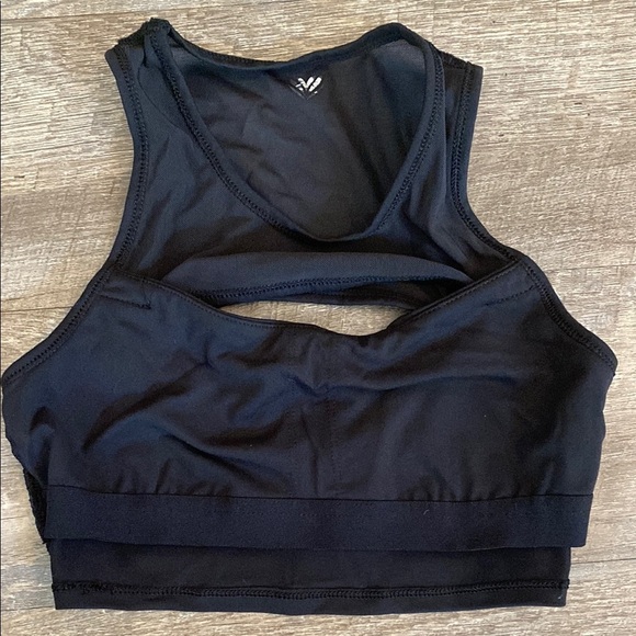 Forever 21 Black Sports Bra Sleek Intimates Mesh - Picture 4 of 8